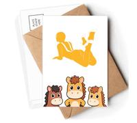 Plump Horizontal Beautiful Woman Postcards Envelopes Cards Mailing Year Horse
