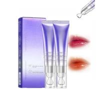 Plumping & Anti-Wrinkle Hydrating Lip Serum,Color Changing Lip Plumper Serum,Lips Care Serums for Dry Lips,Increase Lips Elasticity,Hydrating & Nourishing Lip (Orange+Pink)