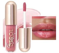 Plumping Lip Gloss,Tinted Lip Balm,Lip Stain Tint,Waterproof Long Lasting Lipstick,lip gloss,Ginger Lip Plumper for Women Nourishing Soft and Full Lips, Clear Lip Gloss Liquid Blush(#02)