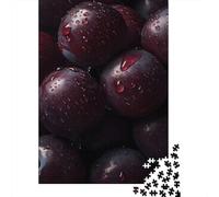 Plums 1000-Piece Puzzle for Adults, 38x26cm/1000pcs; White Cardboard Pieces for Neat Sorting; for Calm Concentration at Home