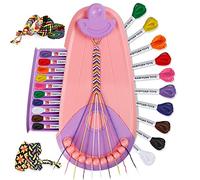 Plunack Friendship Bracelet Making kit, DIY Bracelet Kit Girl 6-12 Years, Handmade Braided Gift Toys, Arts and Crafts for Kids Ages 8-12, Birthday Gift Ideas for Ages 6 7 8 9 10 11 12 Years (Pink)