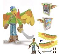 Plunderbeak Raider Flynch 1:12 Scale Action Figure, Avian Pirate Character, 25+ POA, Reversible Modular Wings, Magnetic Hat, Cutlass, Leather Sash, Beak Tongue Toe Articulation, PlunderPlanet Wave