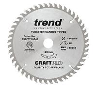 Plunge Saw Blade Super Fine Finish Circular TCT 165mm CSB/PT16548 Trend Tools