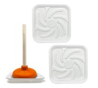 Plunger Mat - Bathroom Tray, Drain Tool Base | Plunger Drying Rack with Raised Edge, Sanitary Organizer for Household Cleaning, Kitchen Sink Area, Toilet Maintenance