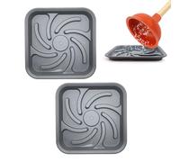 Plunger Tray - 20x20cm Dustpan Plunger | Plunger Mat, Storage Holder for Quick Drying, Bathroom Supplies, Home Accessories for Water