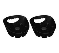 Plunger Tray - Universal Tray Made for Toilet and Sink Plungers - Catch Drips and Keep Germs and Bacteria Contained - Easy to Clean - Black - Pack of 2