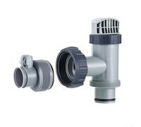 Plunger Valve with 1.25" to 1.5" Type B Hose Adapter for Intex Pool,Shut Off Valve Part with Gasket for Above Ground Pool and Pool Sand Filter Pump
