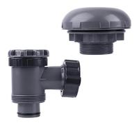 Plunger Valves for Above Ground Pool with Hose and Threaded Connector, On Off Plunger Valve and Pool Inlet Strainer P6H1317 Parts, Compatible with Intex, Bestway, Coleman Filter Pumps