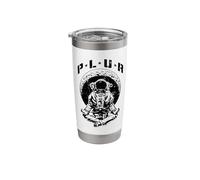 Plur Peace Love Unity Respect Techno Rave EDM Astronaut Stainless Steel Insulated Tumbler