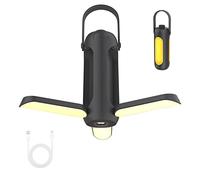 Pluralla Camping Lantern 720LM with Flashlight Design, 10000mAh Rechargeable LED Camping Lamp, 11H Run Time, Deployable Lampshade Multifunctional Camping Light for Hurricane, Emergency, Travel-Grey