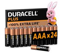 Plus AAA Batteries (24 Pack) - Alkaline 1.5V - Up To 100% Extra Life - Reliability For Everyday Devices - 0% Plastic Packaging - 10-Year Storage -