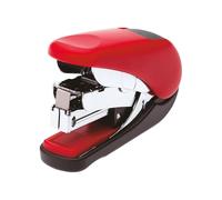 PLUS by Pentel Mini Stapler Flat Clinch, Power Assist, Red or White ST-010V