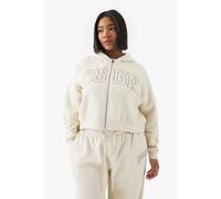 Plus DSGN Studio Applique Zip Through Hoodie DSGN Studio Ecru 16