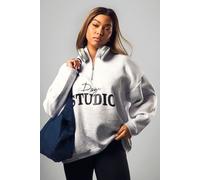 Plus DSGN Studio Script Half Zip Sweatshirt DSGN Studio Ash Grey 18