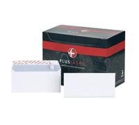 Plus Fabric DL White Wallet Peel and Seal Envelope with Powertac and Easy Open, 120 GSM, Pack of 500