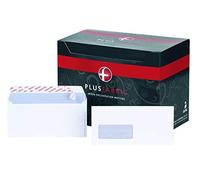 Plus Fabric DL Prestige White 120gsm Window P&S Powertac Wallet Box of 500 Envelopes
