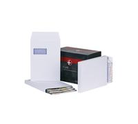 Plus Fabric Gusset C4 Envelopes Window Peel and Seal 120gsm White (Pack of 100)