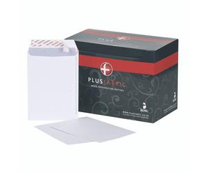 Plus Fabric WHT Env C5 Pln PK500