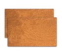 PLUS Haven Coco Coir Door Mat with Heavy Duty Backing, Natural 2-Pack Doormat, 17.5”x30” Size, Easy to Clean Entry Mat, Beautiful Color and Sizing for Outdoor and Indoor uses, Home Décor