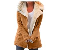 Plus Jacket Warm Women Outwearcoat Winter Lapels PlushButton Composite Size Women's Coat Light Weight Jacket for Women