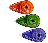 Plus By Pentel Correction Roller Mini 6mx4.2mm Assorted Pack of 3