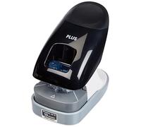 PLUS Japan, Staple-Free Stapler Desktop Model Black, 10 Sheet stapling Capacity, 1 Piece Pack (1 x 1 Stapler)