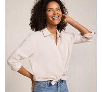 Plus Linen Shirt lands end Beige 10-12