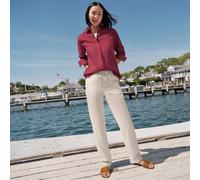 Plus Linen Shirt lands end Burgundy 16-18