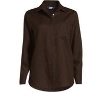 Plus Linen Shirt lands end Dark Brown 20-22