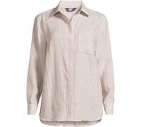 Plus Linen Shirt lands end White 16-18