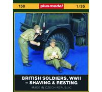 Plus Model 158 - 1:35 Resin Kit British Soldiers, WWII Shaving & Resting