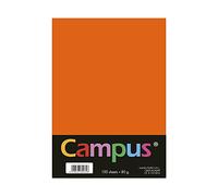 Plus Office A4 Coloured Paper 80gsm 210x297mm A4 Soft Touch Perfect for Binding Office Drawing and Crafts - Neon Orange