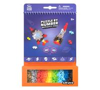 Plus Plus Travel Toys - Building Blocks Puzzle Play, Ideal Train, Car, or Plane Activities for Kids, 12 Pages with 125 Pieces in Attached Storage, Girls and Boys Toys Age 5 Plus - Transportation
