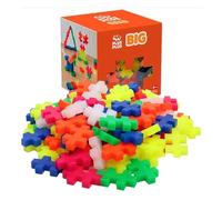 PLUS PLUS 9603411 Creative Building Blocks, Big Neon Set, Ingenious Construction Toy, 100 Pieces
