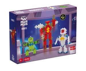 Plus-Plus 9603828 Ingenious Construction Toy, Basic, Robot, Building Blocks Set, 170 Pieces, Large