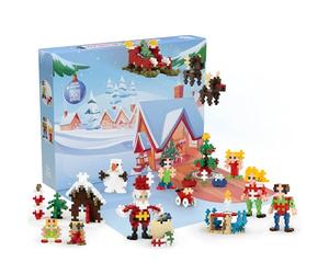 Plus-Plus Advent Calendar, Creative Building Blocks, 24 Doors + 1 Extra Door with Surprise, for Children from 5 Years, Ingenious Construction Toy, Made in Denmark