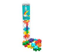 Plus Plus Building Blocks Toy - 15 Large Durable Pieces - Kids Construction Toys, Creative Learning Resources and STEM Play for Home and Travel - Toys For 1 Year Old Boys and Girls - Rainbow
