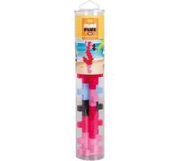 Plus Plus BIG Building Blocks Toy - 15 Large Durable Stacking Pieces, Kids Construction Toys & Preschool Learning Resources, Play for Home or Travel, Toddler Toys for Ages 1-5 yrs, Flamingo Tube