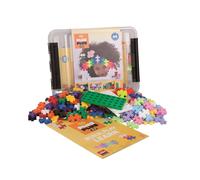 PLUS PLUS BIG - 200 Big pc in Storage Tub - Basic, Neon and Pastel Mix w/Baseplates - Construction Building Steam Toy, Interlocking Large Puzzle Blocks for Toddlers and Preschool