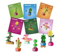 PLUS PLUS Botanicals Set - Decorative House Plant Building Blocks for Adults, 6 Brick Flowers & Plants, 3D Puzzle Model Kits for Home Decor with Bonsai, Cactus, Sunflower, Snake & Topiary, 240pcs