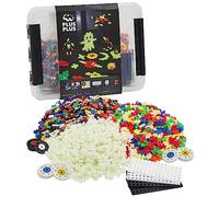 Plus-Plus - Build and Glow Storage Box - 2000 pieces - Building Blocks, Building, Developing Toys for Kids, STEM, STEAM, Produced in Denmark