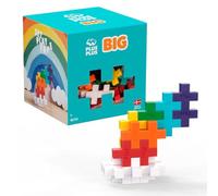 PLUS PLUS Building Blocks Toy - 100 Large Durable Pieces - Kids Construction Toys, Creative Learning Resources and STEM Play for Home and Travel - Toys For 1 Year Old Boys and Girls - Rainbow