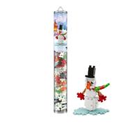 PLUS PLUS Building Blocks Toy - 100 pc Kids Construction Toys, Creative Learning Resources & STEM Play for Home & Travel and Stocking Fillers Kids will Love - Snowman 100 Pieces