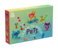 PLUS PLUS Building Blocks Toy - Learn to Build Pets, Includes 275 Colourful Pieces, Baseplate and Inspiring Guidebook, Kids Construction Toys, STEM Learning Resources - Girls and Boys Toys Age 5 Plus