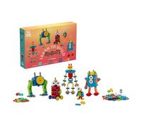 PLUS PLUS Building Blocks Toy - Learn to Build Robot Toy, 250 pcs with Colourful Wheels and Hubs, Guidebook Included, Kids Construction Toys, STEM Learning Resources - Girls and Boys Toys Age 5 Plus