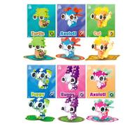 PLUS PLUS Building Blocks Toy - Pets Pack Bundle, 6 Packs Include Adoring Axolotl, Bashful Bunny, Tired Turtle, Curious Cat, Playful Puppy, and Artsy Axolotl, 300 pcs Girls and Boys Toys Age 5 Plus