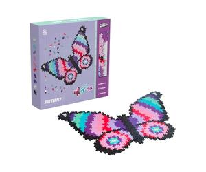 Plus Plus Building Blocks Toy - Puzzle by Number Butterfly, Logic Build Kids Crafts Jigsaw, Make Your Own Kids Bedroom Accessories - STEM Learning Resources - Boys and Girls Toys Age 5 Plus