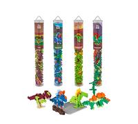 Plus-Plus - Dinosaur Mix Bulk Pack - 400 Pieces & Building Plate - Building Blocks Age 5+, Building, Developing Toys for Kids, STEM, STEAM, Produced in Denmark