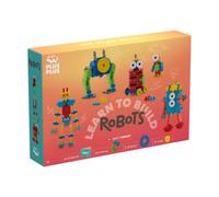 PLUS PLUS Building Blocks Toy - Learn to Build Robot Toy, 250 pcs with Colourful Wheels and Hubs, Guidebook Included, Kids Construction Toys, STEM Learning Resources - Girls and Boys Toys Age 5 Plus