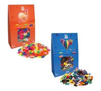 Plus Plus - Pack Of 2 300 Neon & Basic Pieces | Puzzles For Kids Old 600 Pieces | Educational Toys Children 5 Years Old & Over | Jigsaws For Children Age 5